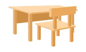 What are the features of a well-designed school desk